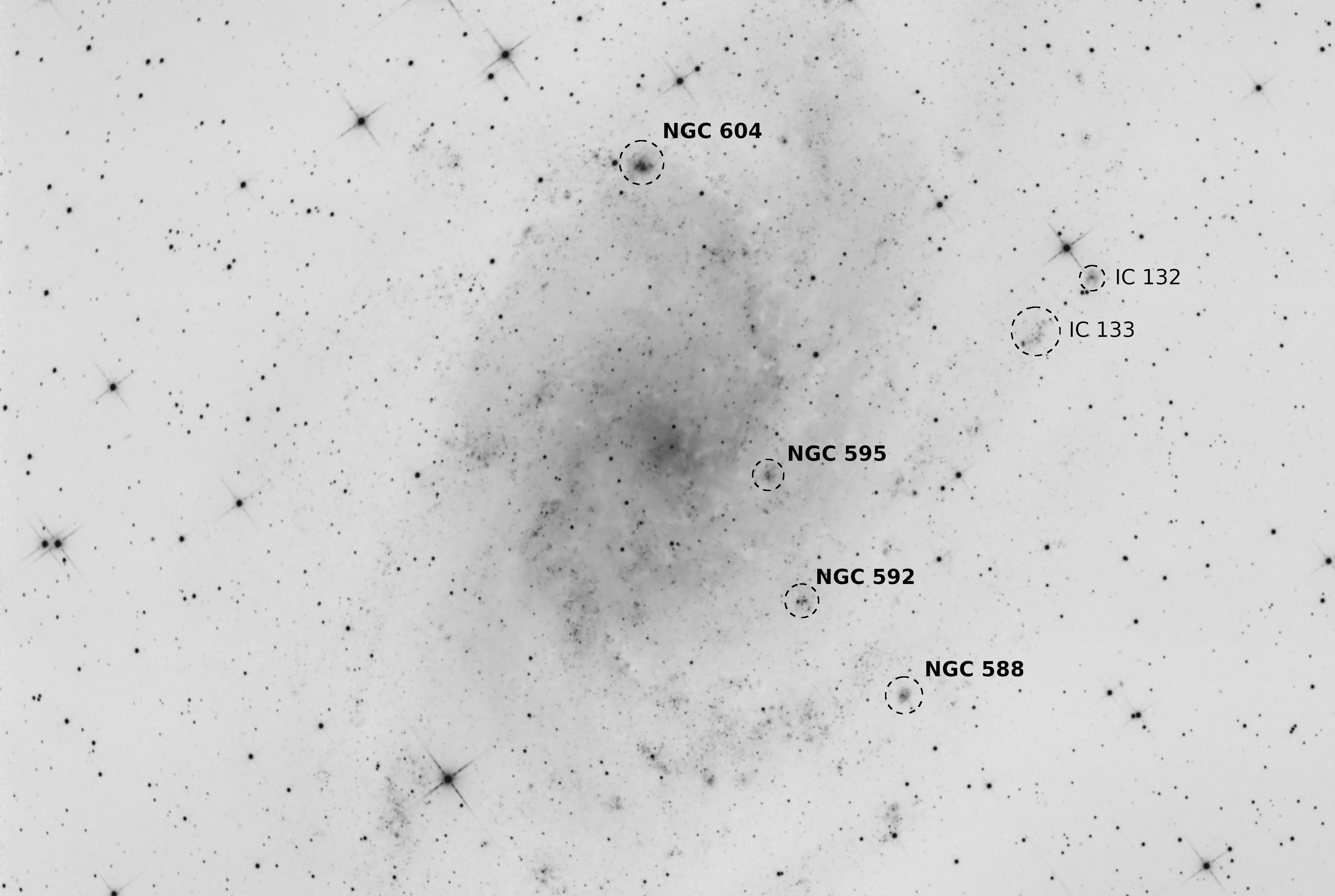 Skyguide 2022-3 - Messier 33 (labeled)